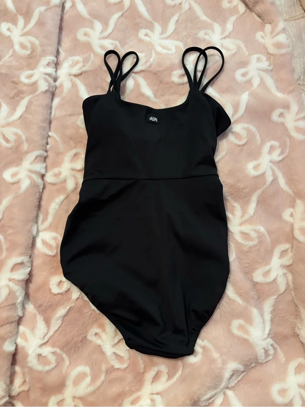 Black Ruched Girls' leotard Tiger Friday